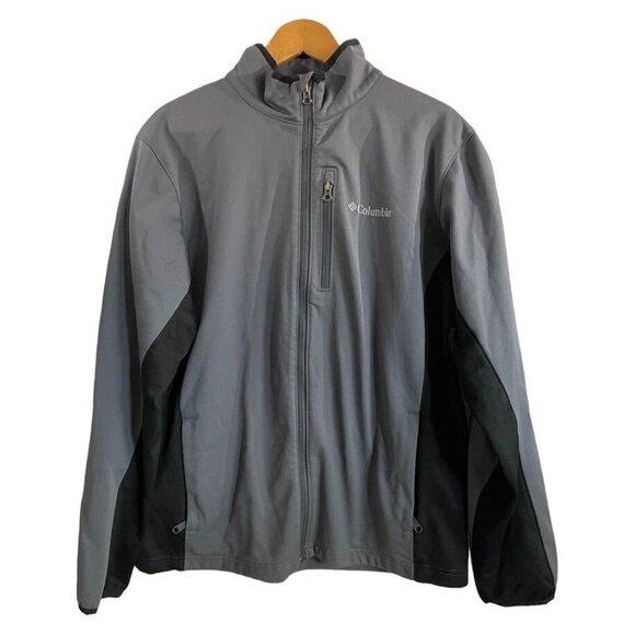 Columbia Mens L Omni-Heat Thermal Comfort Jacket Gray/Black Polyester Full Zip - Picture 1 of 9